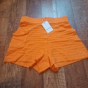 Heyson Orange Knit Shorts With Pocket Sz Small NWT